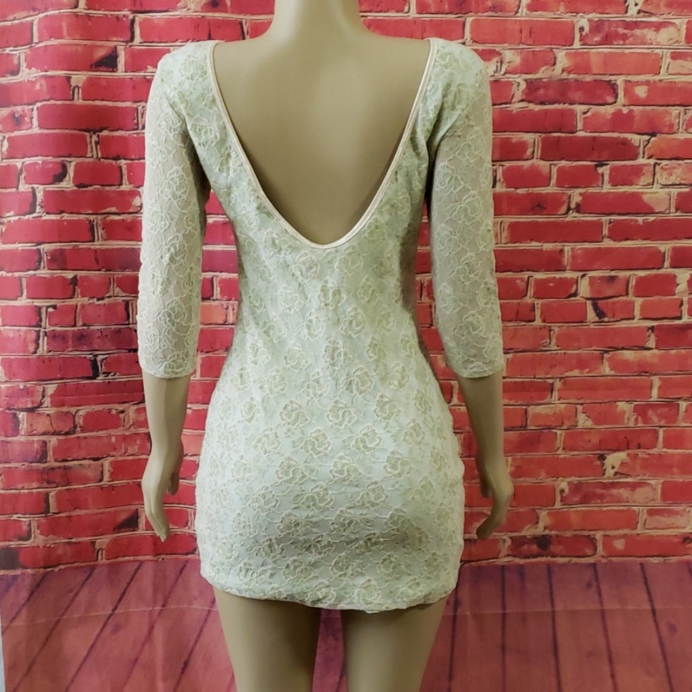 Sidecca sexy green lace mini dress size Large
